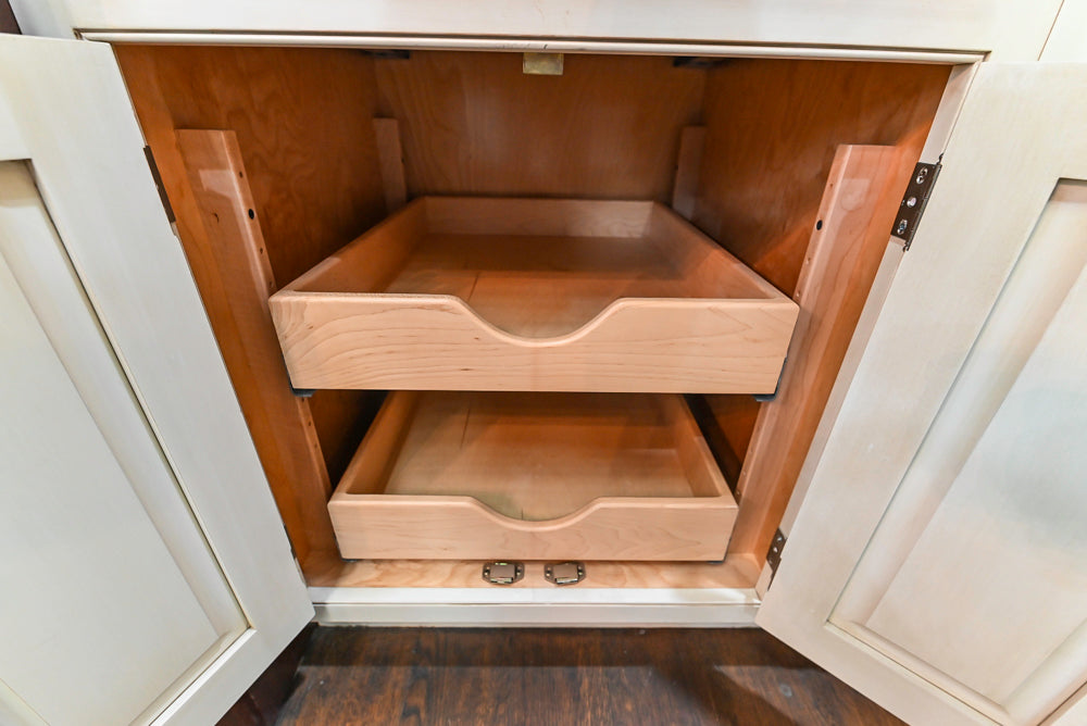 Plain & Fancy Traditional Multi-Tone Kitchen with Island and Dry Bar