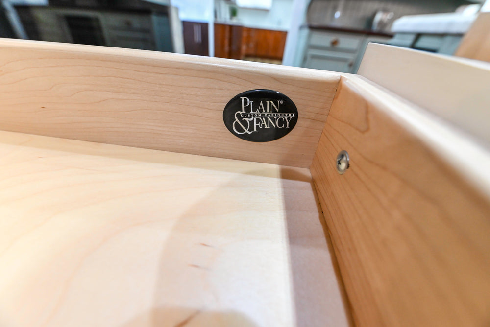 Plain & Fancy Traditional Multi-Tone Kitchen with Island and Dry Bar