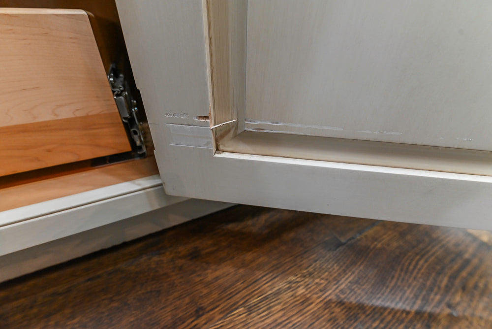 Plain & Fancy Traditional Multi-Tone Kitchen with Island and Dry Bar
