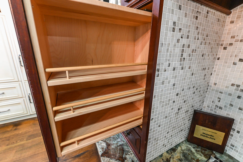 Plain & Fancy Traditional Multi-Tone Kitchen with Island and Dry Bar