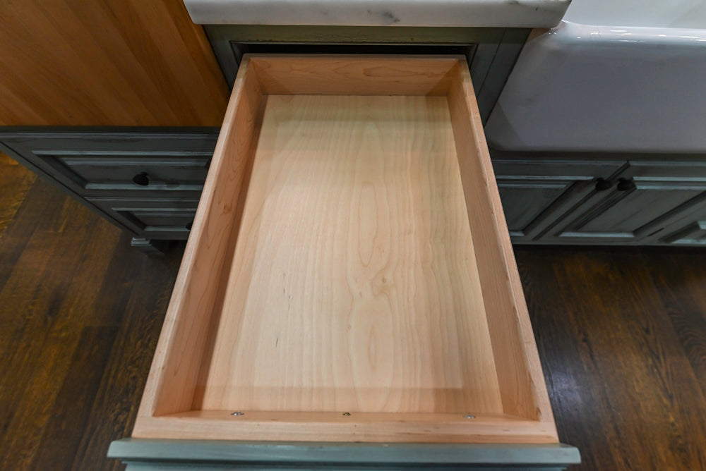 Plain & Fancy Traditional Multi-Tone Kitchen with Island and Dry Bar