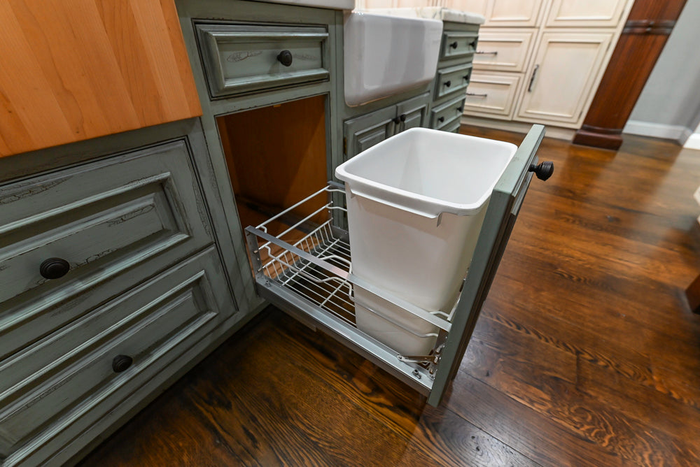 Plain & Fancy Traditional Multi-Tone Kitchen with Island and Dry Bar