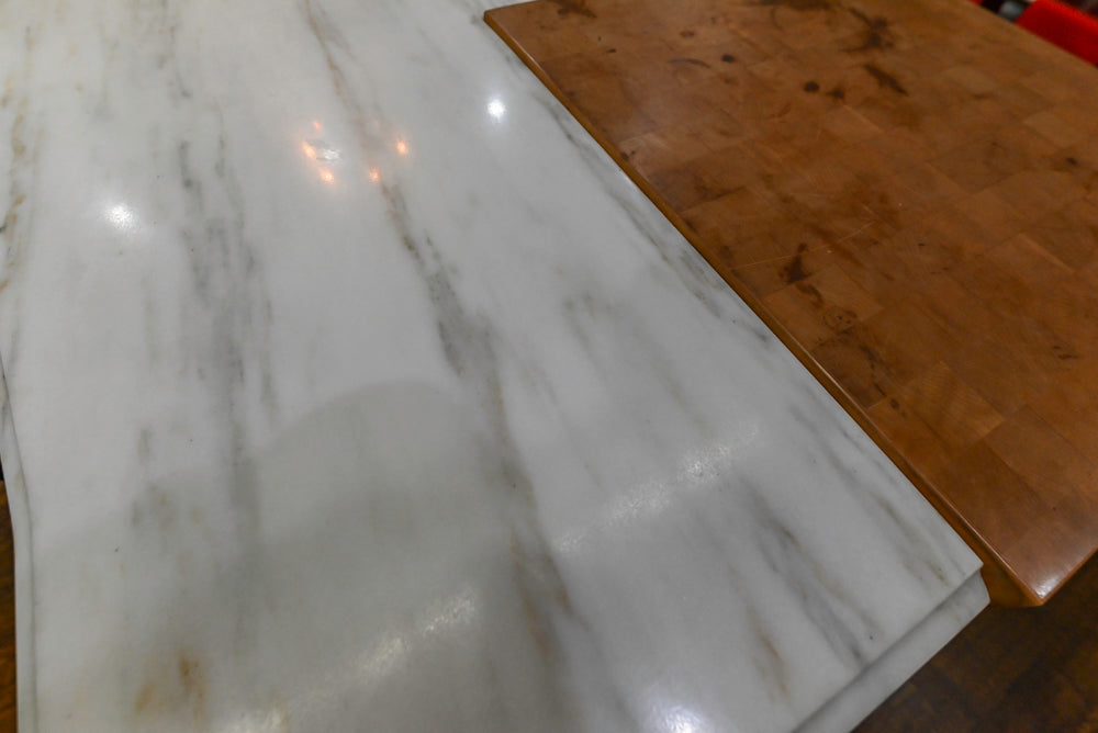 Plain & Fancy Traditional Multi-Tone Kitchen with Island and Dry Bar