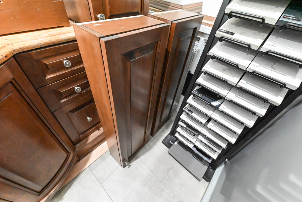 Brown Maple 64" Curved Front Vanity with Countertop, Sink and Faucet