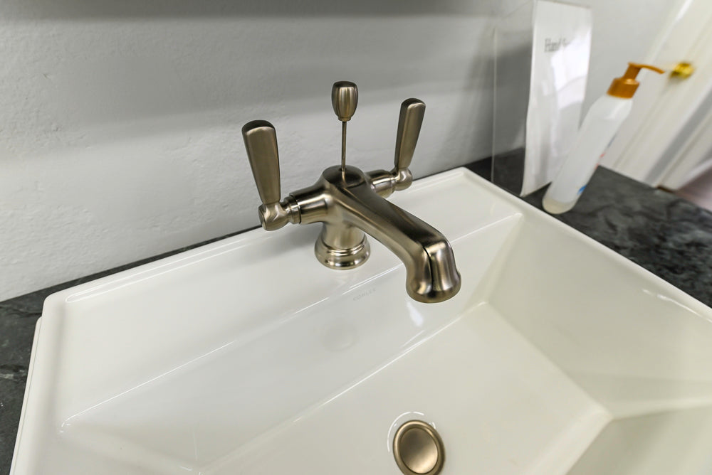 Hanssem Traditional Cherry Wood 50 1/2" Vanity with Countertop, Sink and Faucet