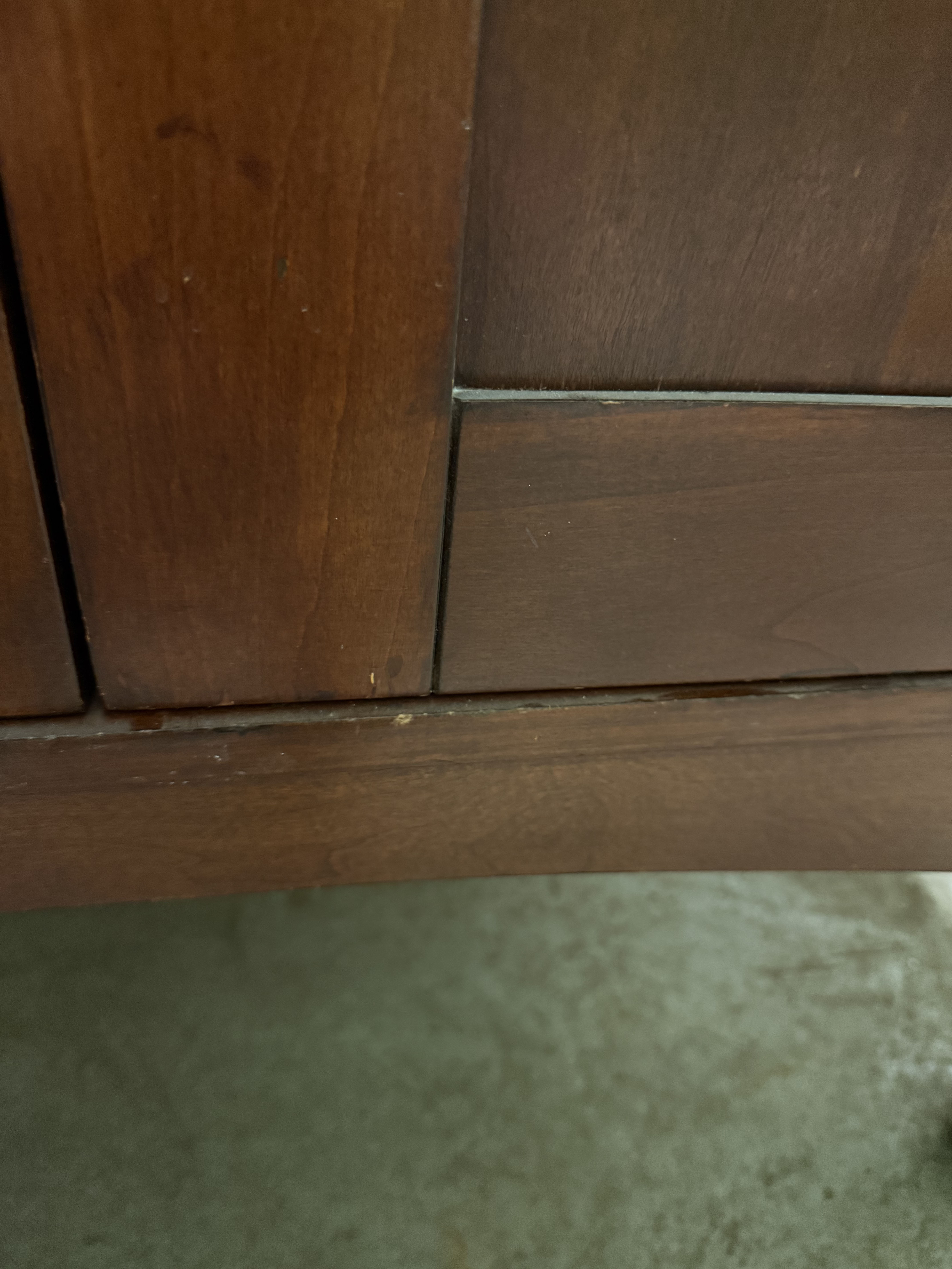 Traditional 37" Cherry Wood Single Vanity with Stone Top, Sink and Faucet