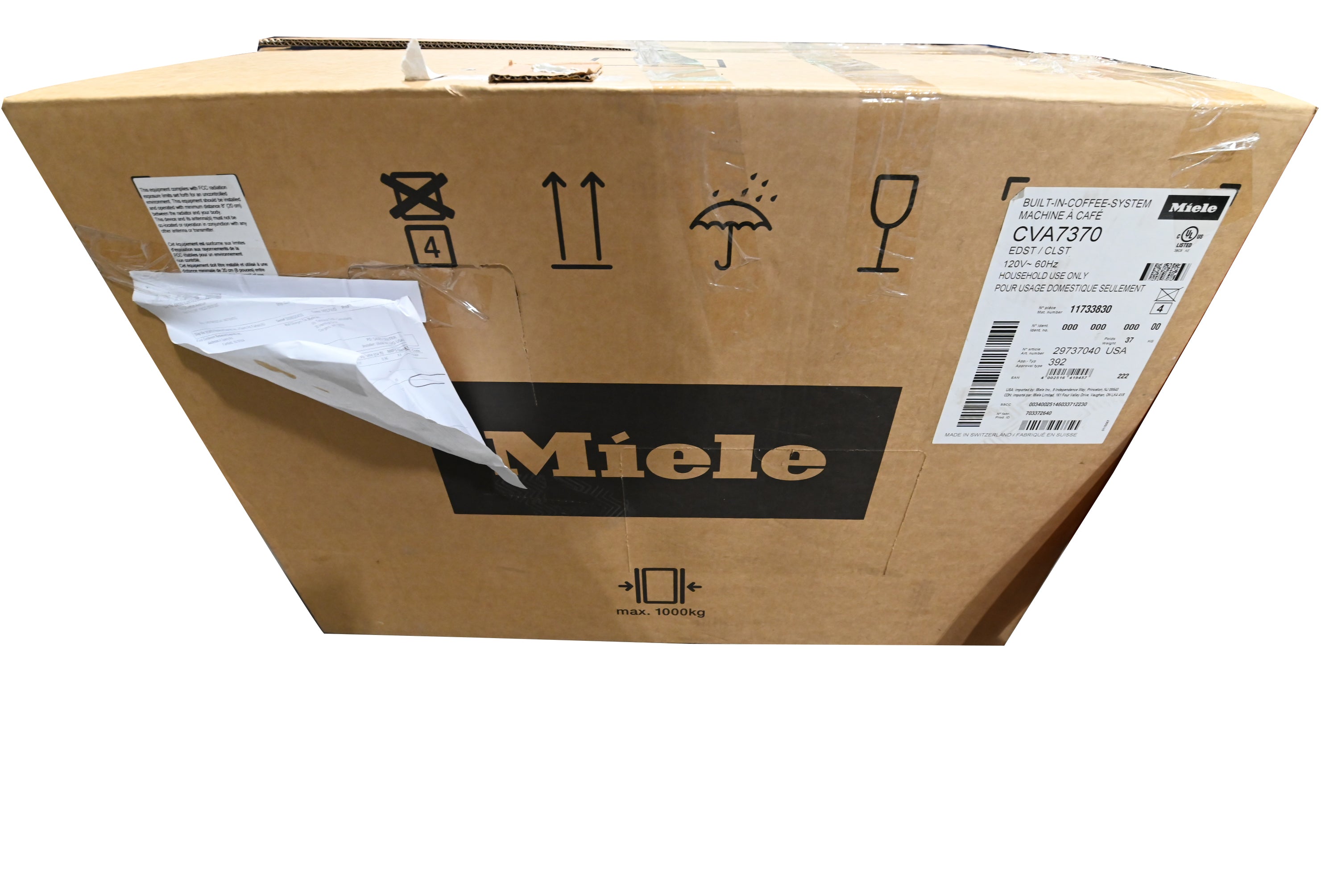 Miele CVA7370 30" Built-In Stainless Steel Smart Coffee Systen