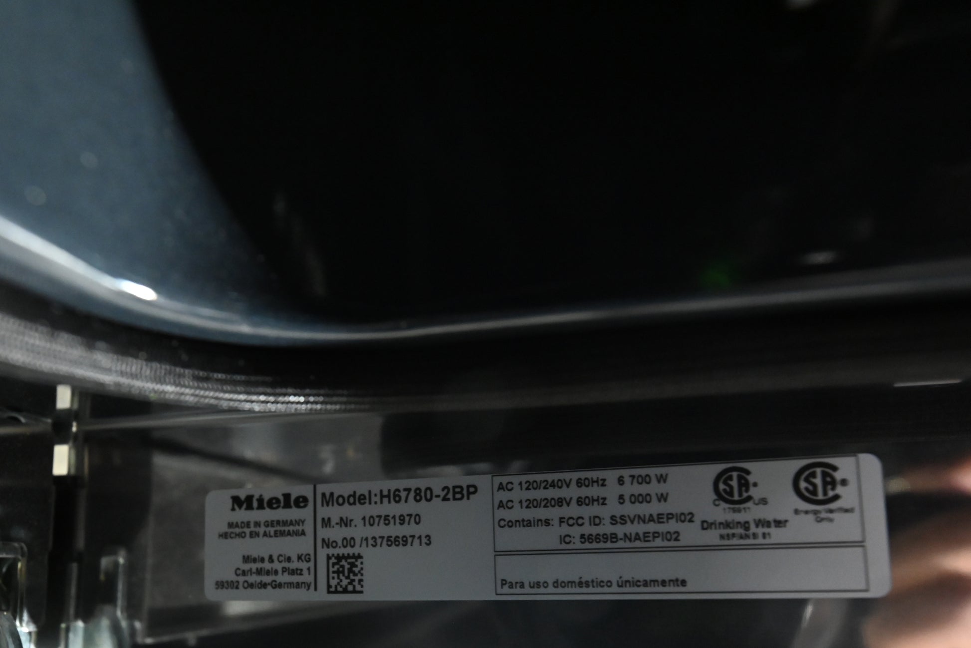 Miele H6780-2BP 30" Stainless Steel Electric Single Wall Oven