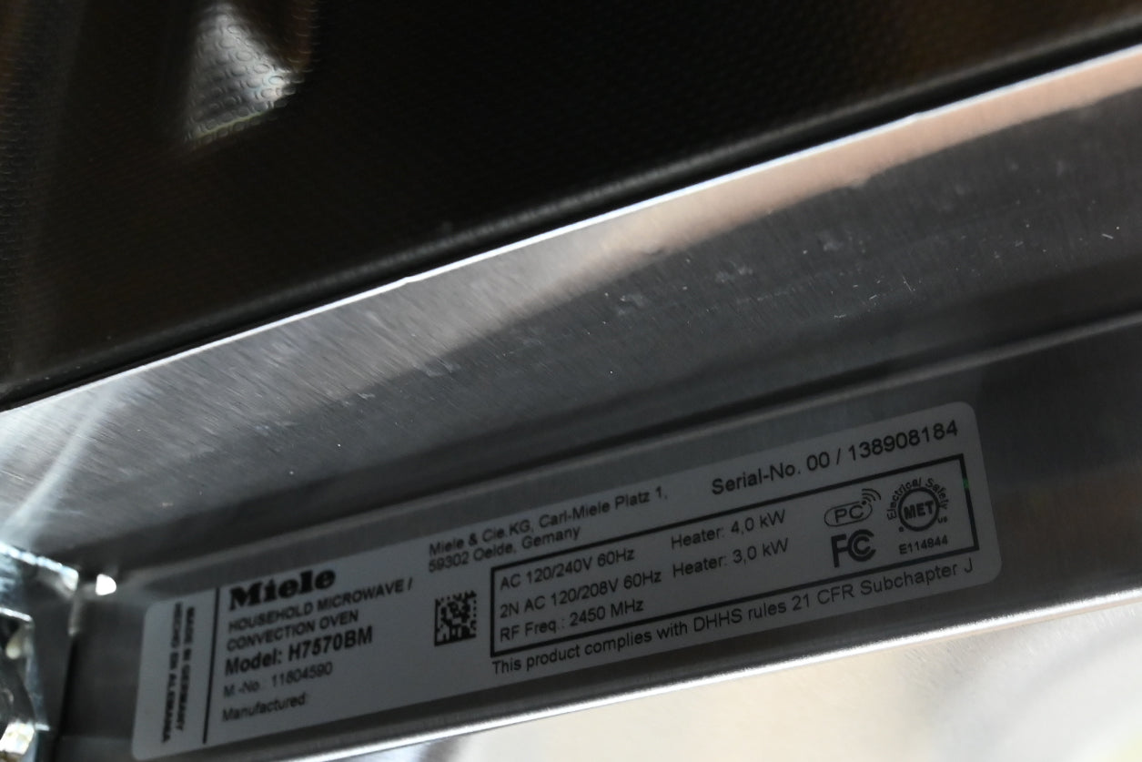 Miele H7570BM 30" Stainless Steel Smart Speed Oven