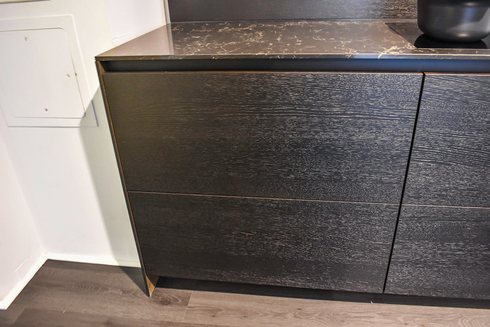 Poggenpohl Segmento Modern Black Kitchen with Miele Appliances