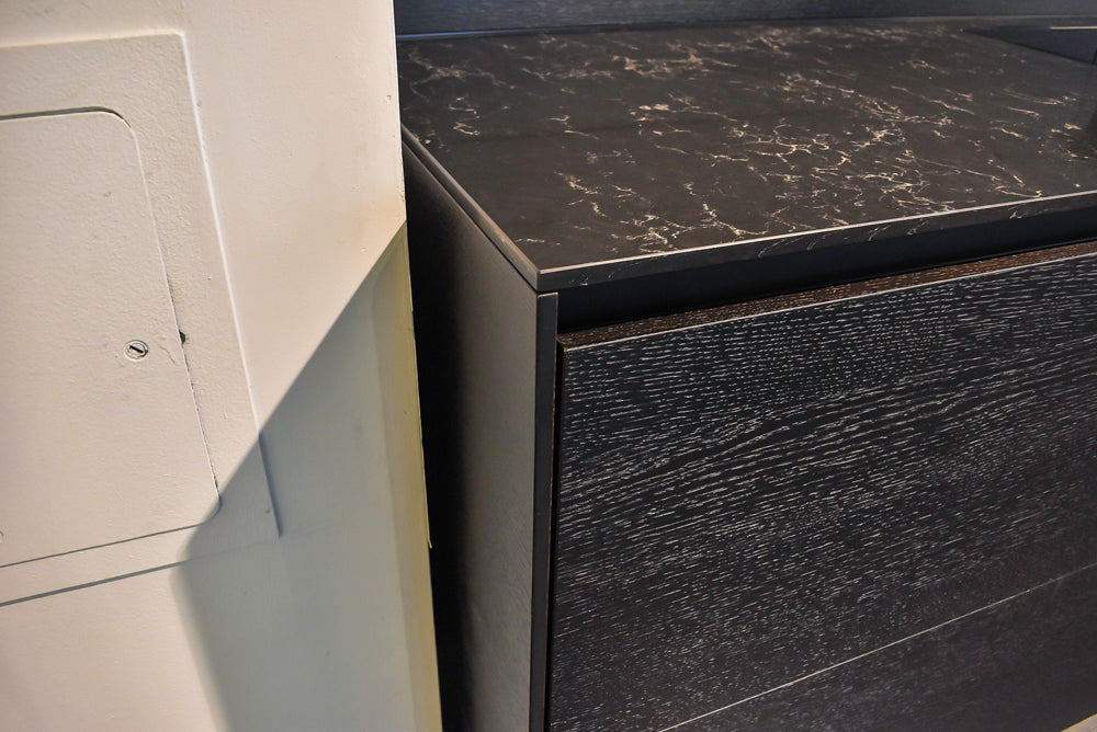 Poggenpohl Segmento Modern Black Kitchen with Miele Appliances