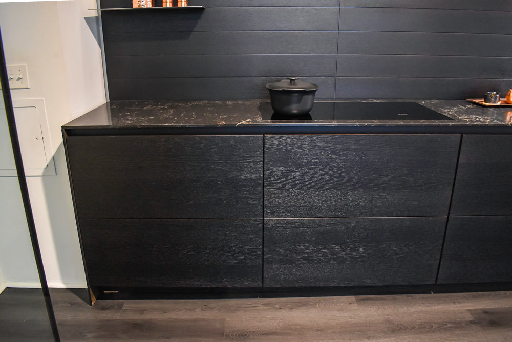 Poggenpohl Segmento Modern Black Kitchen with Miele Appliances