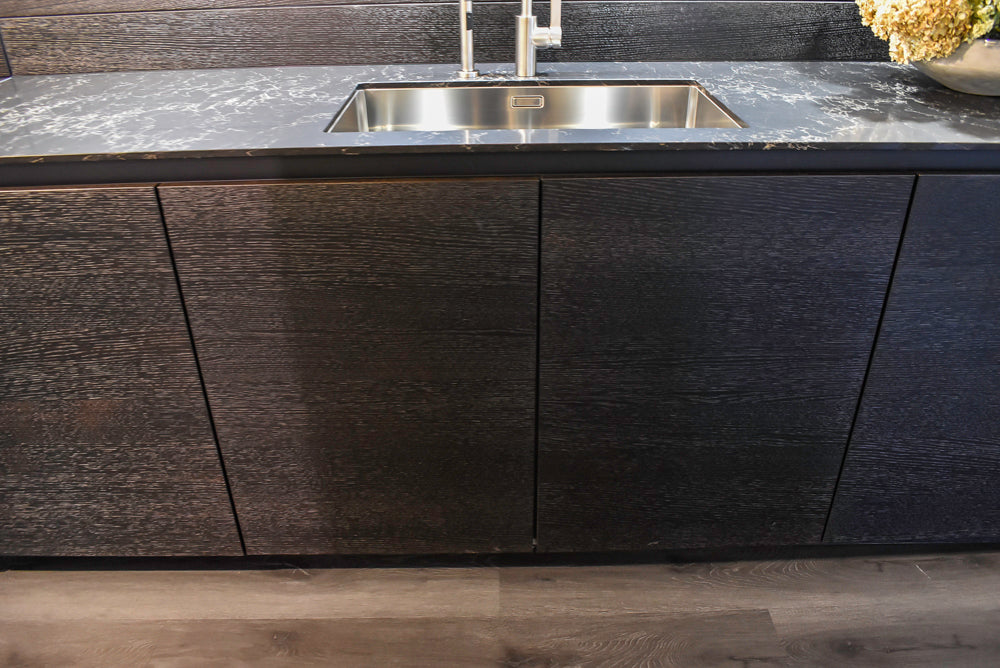 Poggenpohl Segmento Modern Black Kitchen with Miele Appliances