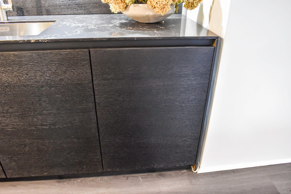 Poggenpohl Segmento Modern Black Kitchen with Miele Appliances