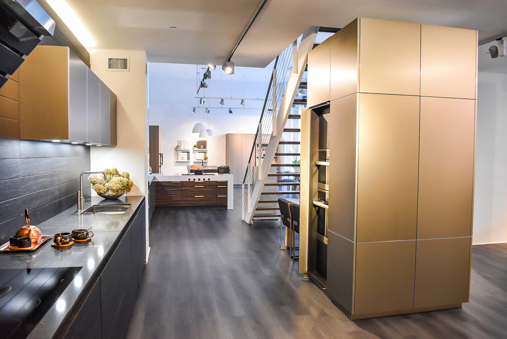 Poggenpohl Segmento Modern Black Kitchen with Miele Appliances