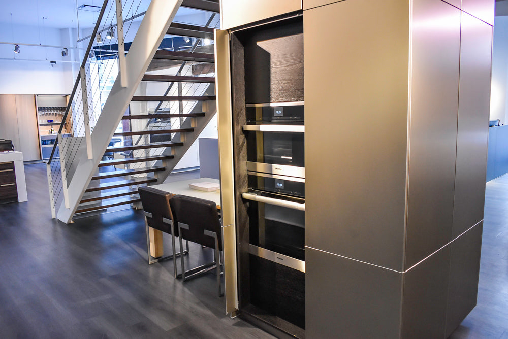 Poggenpohl Segmento Modern Black Kitchen with Miele Appliances