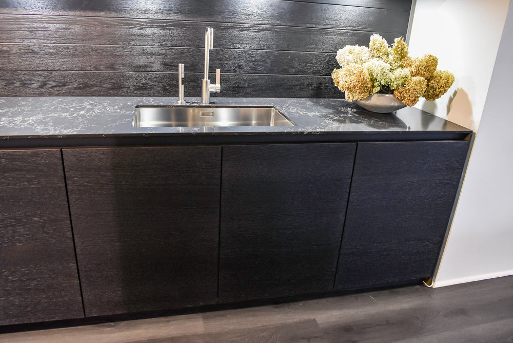 Poggenpohl Segmento Modern Black Kitchen with Miele Appliances