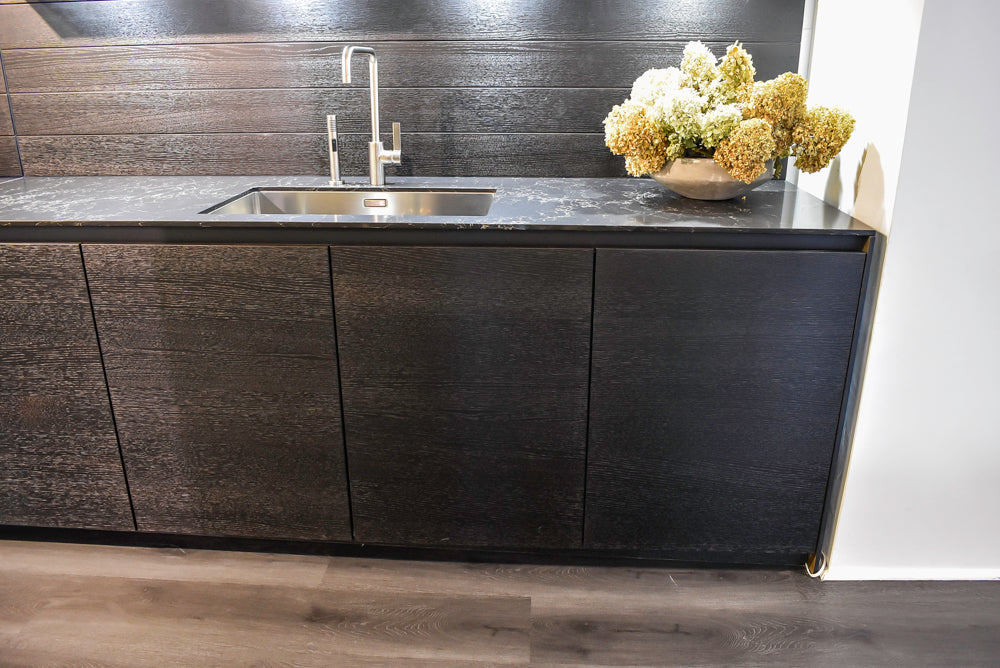 Poggenpohl Segmento Modern Black Kitchen with Miele Appliances