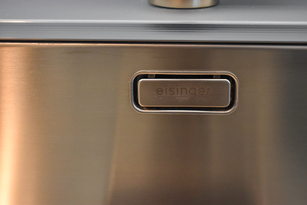 Poggenpohl Standard Modern Multi-Tone Kitchen with Glass Upper Cabinets and Sub-Zero & Wolf Appliances