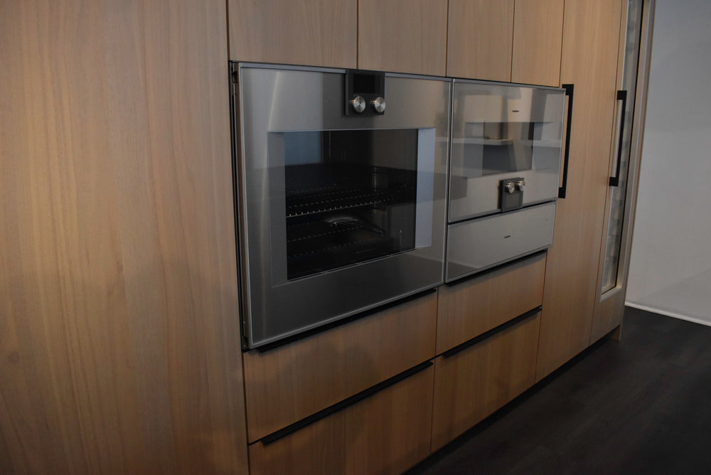 Poggenpohl Modo and +Stage Modern Natural Wood Tone Kitchen with Gaggenau Appliances