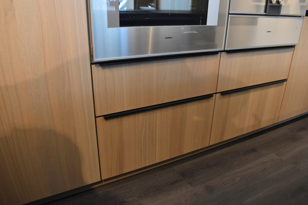 Poggenpohl Modo and +Stage Modern Natural Wood Tone Kitchen with Gaggenau Appliances