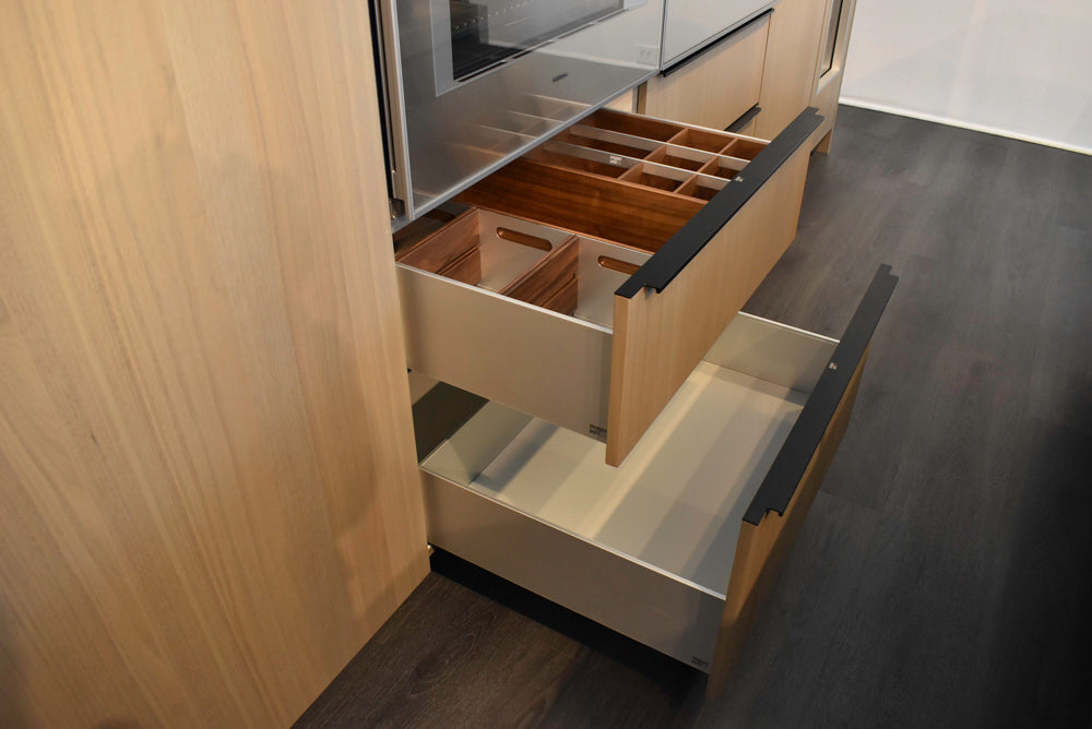 Poggenpohl Modo and +Stage Modern Natural Wood Tone Kitchen with Gaggenau Appliances