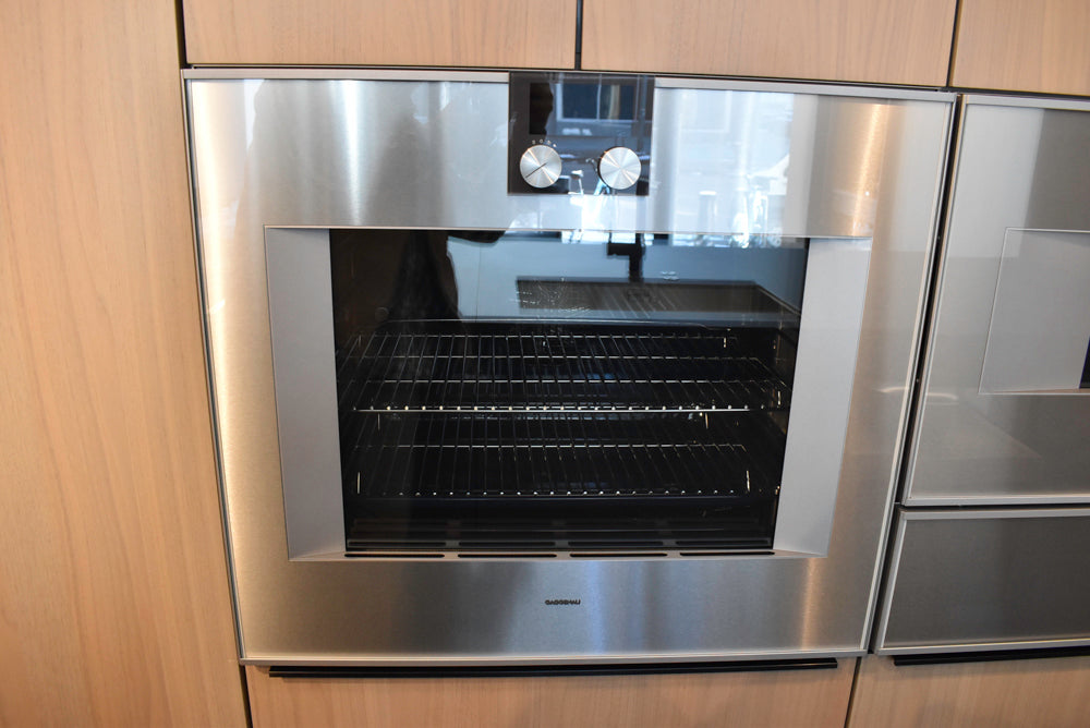 Poggenpohl Modo and +Stage Modern Natural Wood Tone Kitchen with Gaggenau Appliances