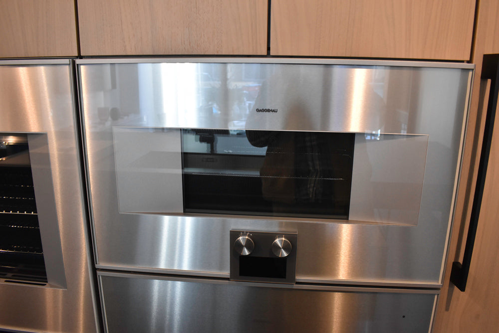 Poggenpohl Modo and +Stage Modern Natural Wood Tone Kitchen with Gaggenau Appliances