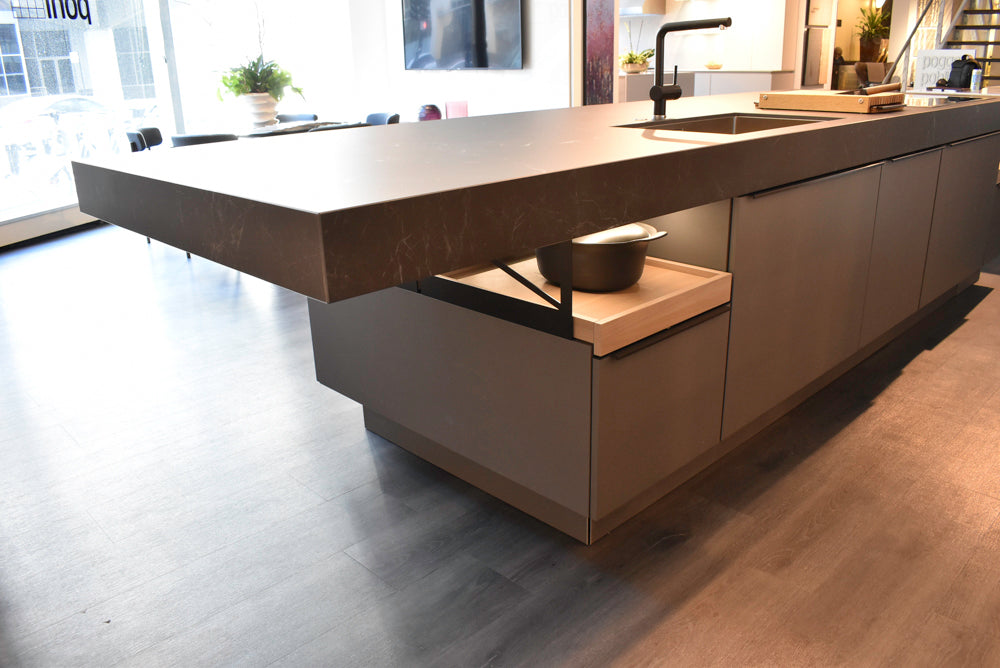 Poggenpohl Modo and +Stage Modern Natural Wood Tone Kitchen with Gaggenau Appliances