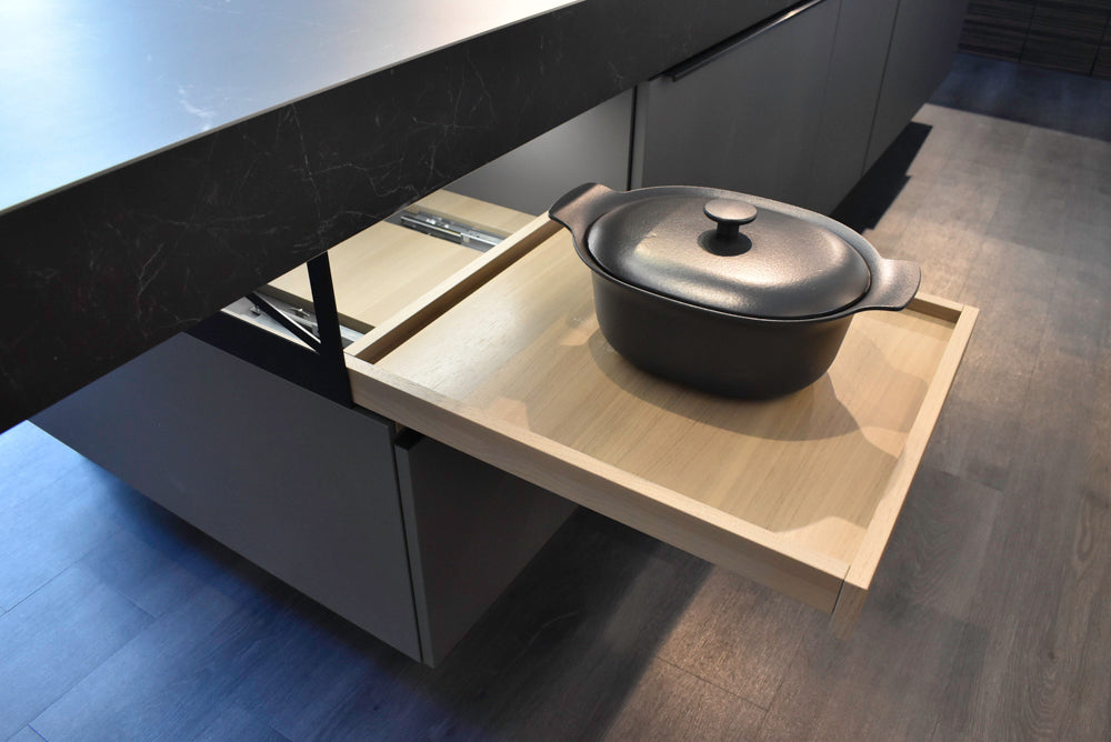 Poggenpohl Modo and +Stage Modern Natural Wood Tone Kitchen with Gaggenau Appliances