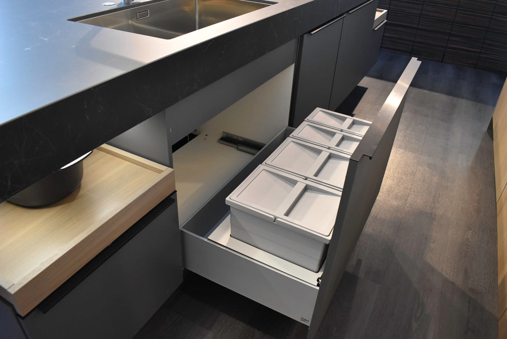 Poggenpohl Modo and +Stage Modern Natural Wood Tone Kitchen with Gaggenau Appliances