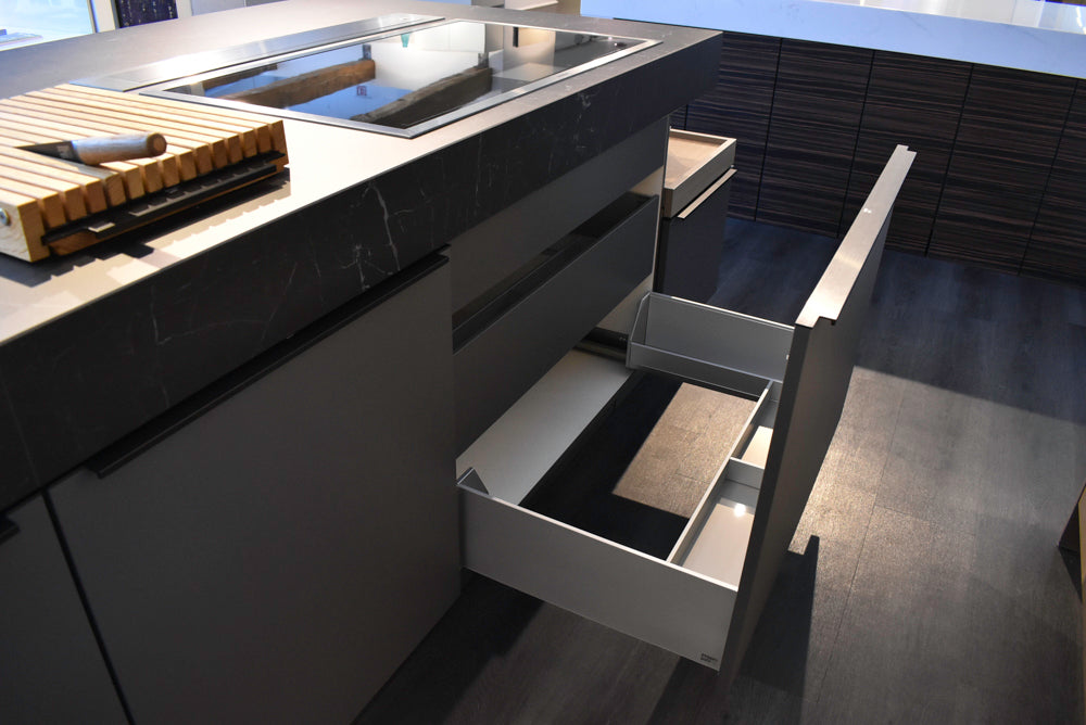 Poggenpohl Modo and +Stage Modern Natural Wood Tone Kitchen with Gaggenau Appliances