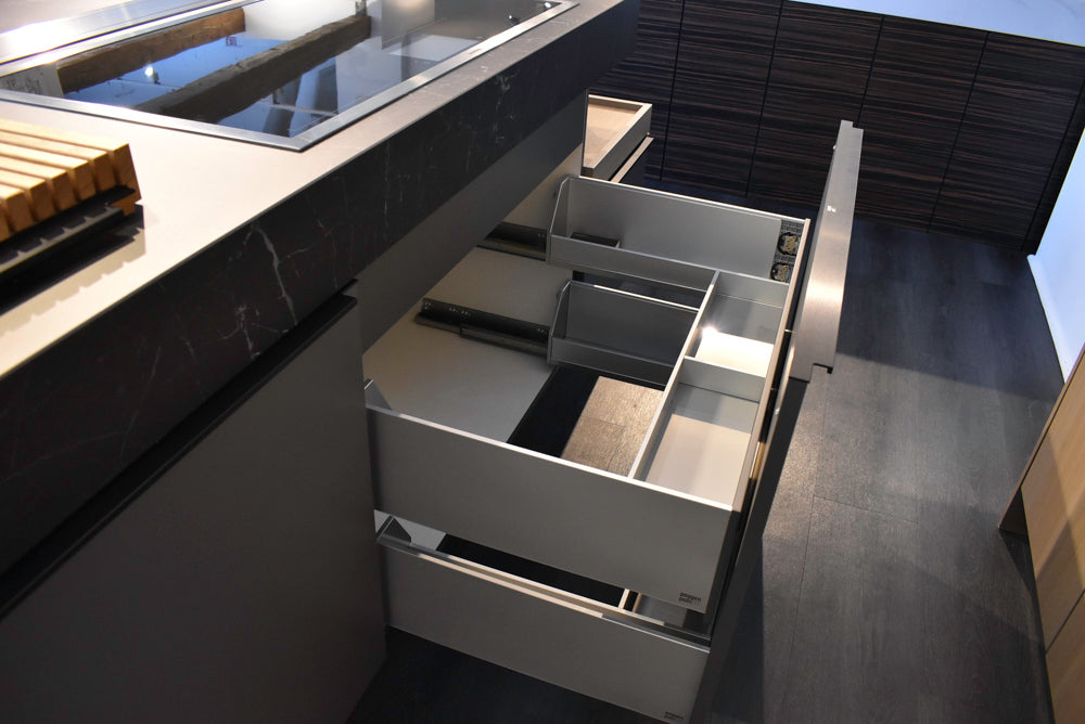 Poggenpohl Modo and +Stage Modern Natural Wood Tone Kitchen with Gaggenau Appliances