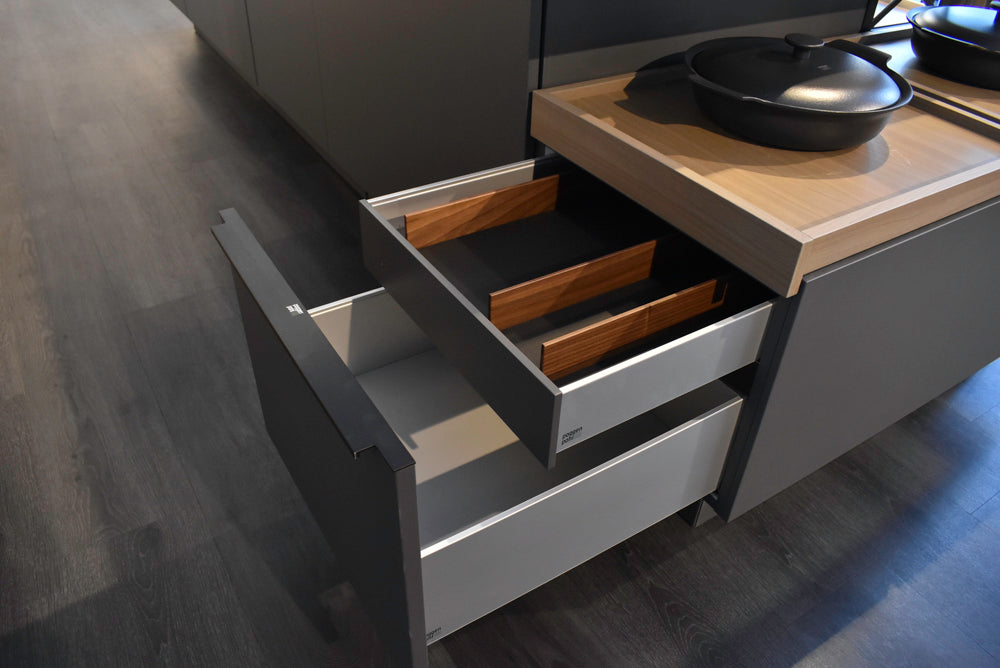 Poggenpohl Modo and +Stage Modern Natural Wood Tone Kitchen with Gaggenau Appliances