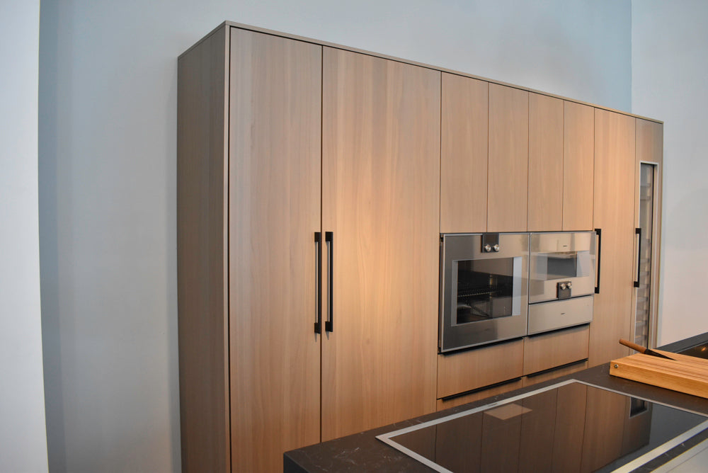 Poggenpohl Modo and +Stage Modern Natural Wood Tone Kitchen with Gaggenau Appliances