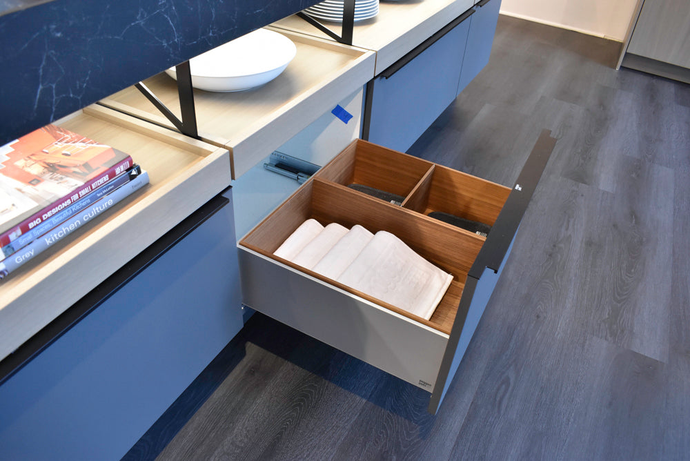 Poggenpohl Modo and +Stage Modern Natural Wood Tone Kitchen with Gaggenau Appliances