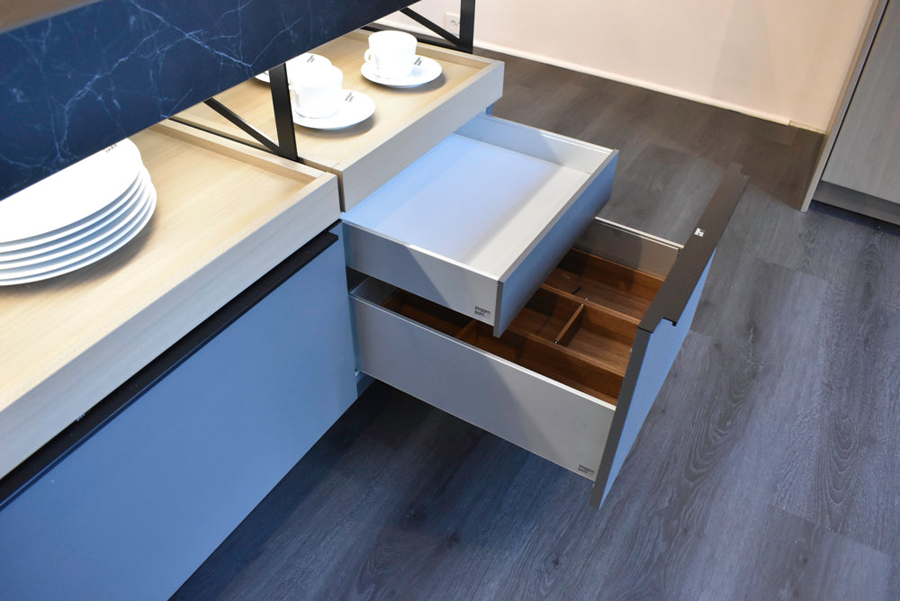 Poggenpohl Modo and +Stage Modern Natural Wood Tone Kitchen with Gaggenau Appliances