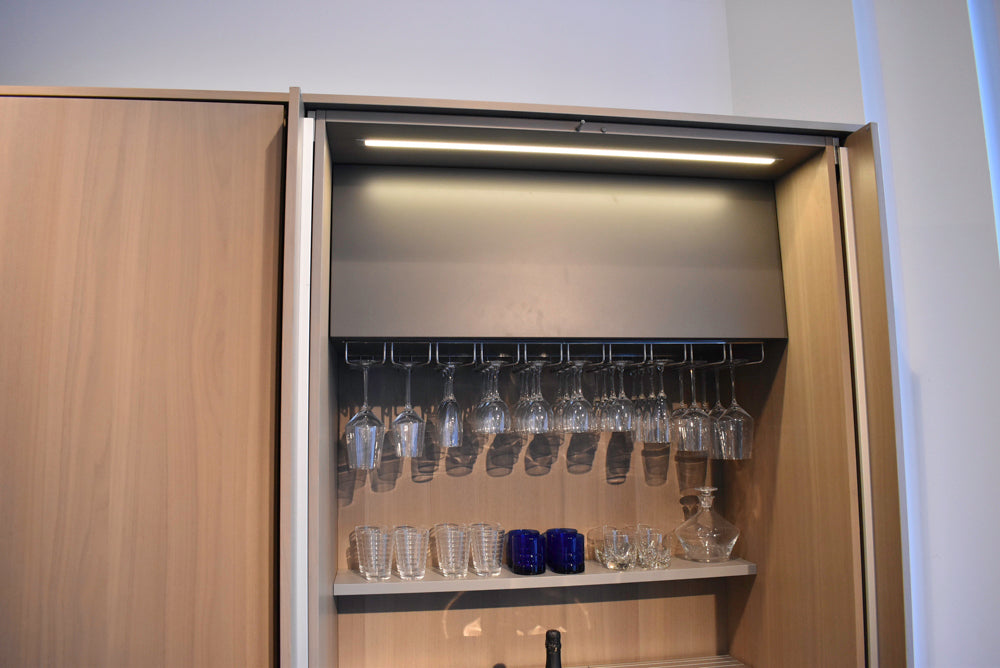 Poggenpohl Modo and +Stage Modern Natural Wood Tone Kitchen with Gaggenau Appliances