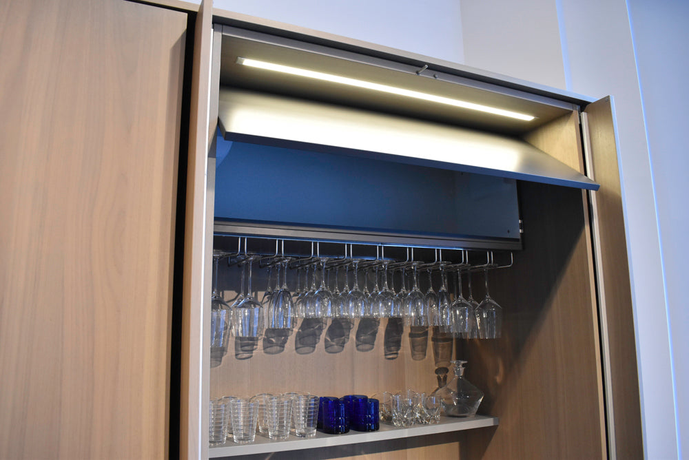 Poggenpohl Modo and +Stage Modern Natural Wood Tone Kitchen with Gaggenau Appliances