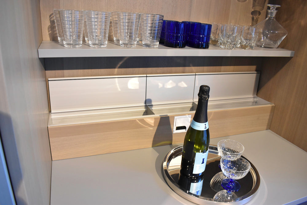 Poggenpohl Modo and +Stage Modern Natural Wood Tone Kitchen with Gaggenau Appliances