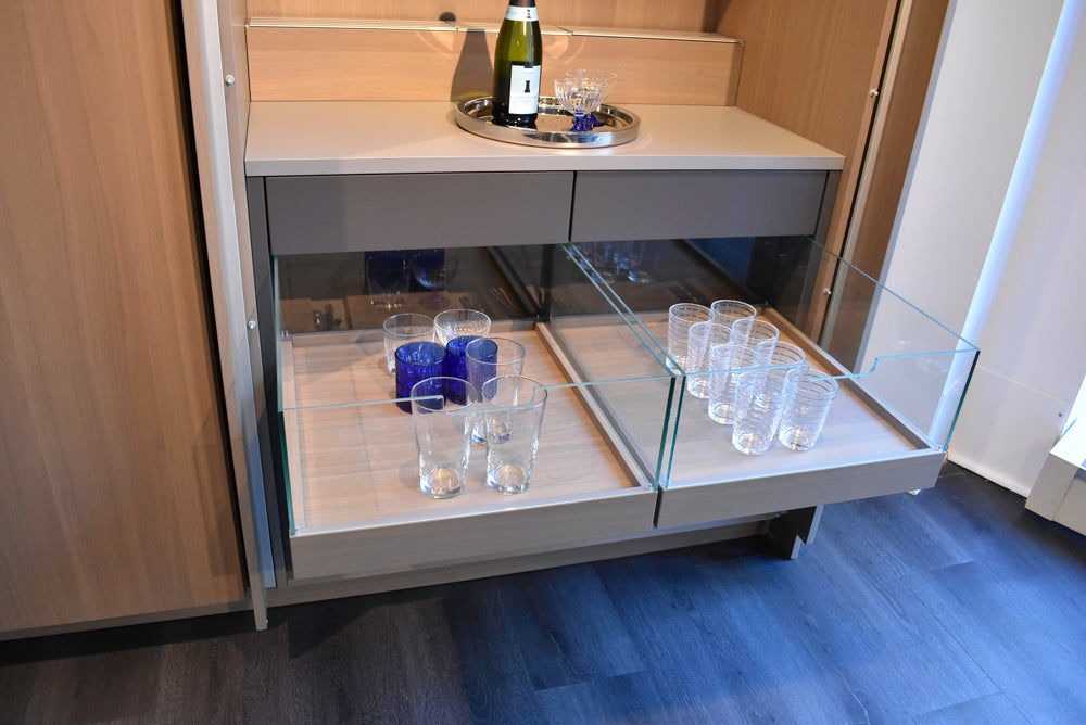 Poggenpohl Modo and +Stage Modern Natural Wood Tone Kitchen with Gaggenau Appliances