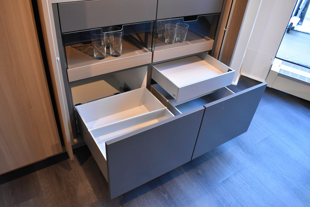 Poggenpohl Modo and +Stage Modern Natural Wood Tone Kitchen with Gaggenau Appliances