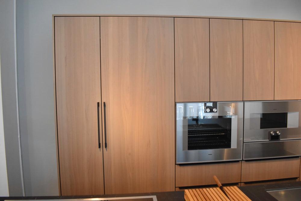 Poggenpohl Modo and +Stage Modern Natural Wood Tone Kitchen with Gaggenau Appliances