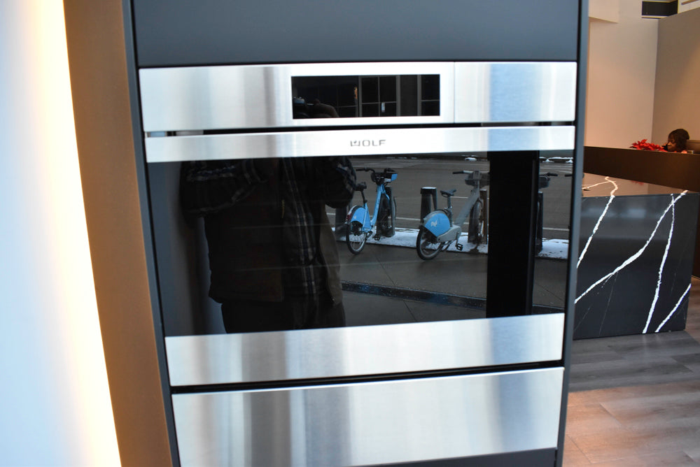 Poggenpohl Segmento Y Modern Black and White Kitchen with Wolf & Miele Appliances