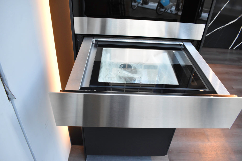 Poggenpohl Segmento Y Modern Black and White Kitchen with Wolf & Miele Appliances