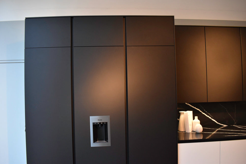 Poggenpohl Segmento Y Modern Black and White Kitchen with Wolf & Miele Appliances