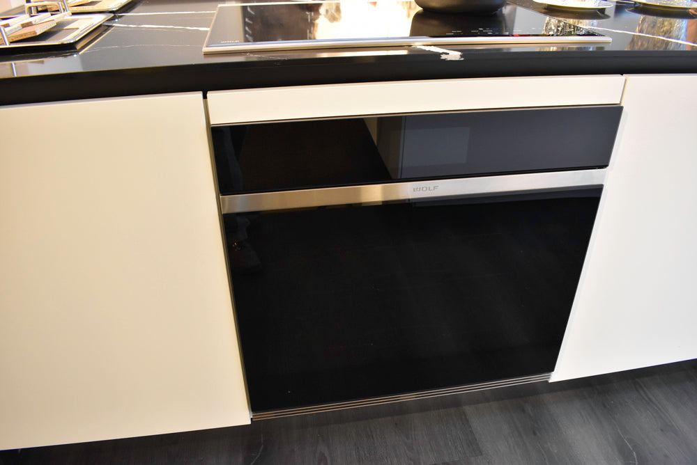 Poggenpohl Segmento Y Modern Black and White Kitchen with Wolf & Miele Appliances