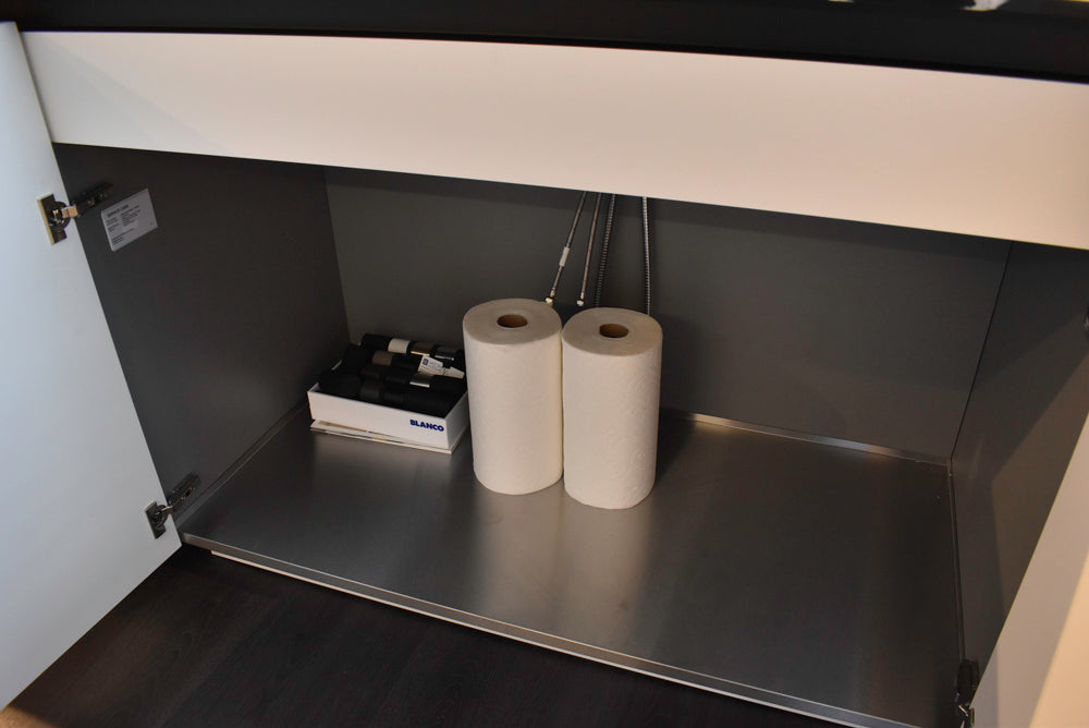 Poggenpohl Segmento Y Modern Black and White Kitchen with Wolf & Miele Appliances