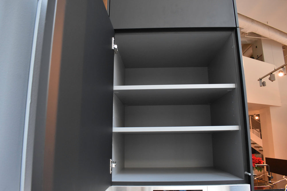 Poggenpohl Segmento Y Modern Black and White Kitchen with Wolf & Miele Appliances