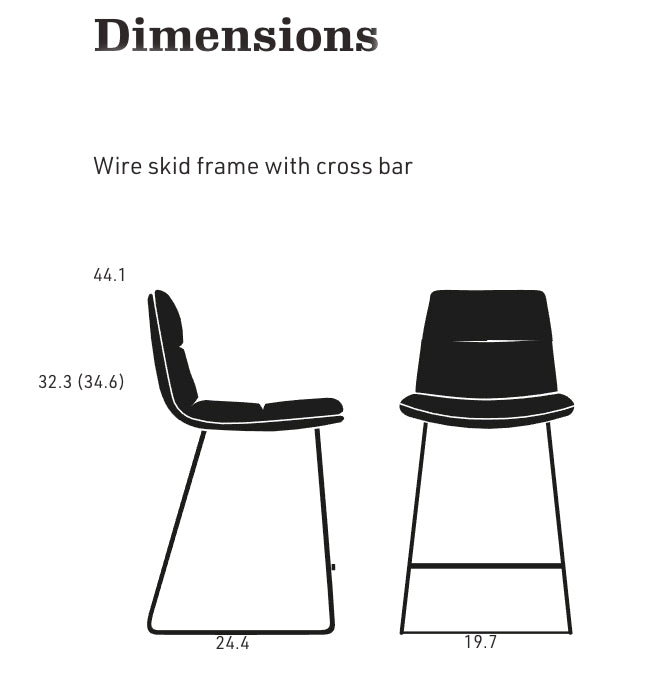 KFF Arva Custom-Made Rawhide Leather Bar Stools, Set of 4